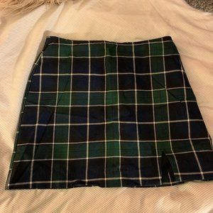 Vintage plaid mini schoolgirl skirt